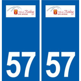 57 Réding logo autocollant plaque stickers ville