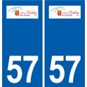 57 Réding logo autocollant plaque stickers ville