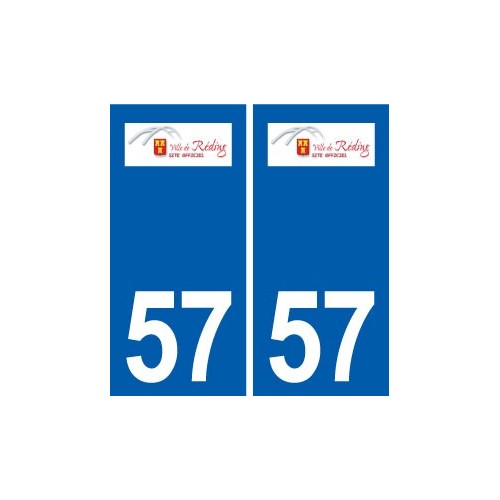 57 Réding logo autocollant plaque stickers ville