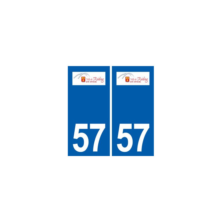 57 Réding logo autocollant plaque stickers ville