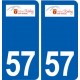 57 Réding logo autocollant plaque stickers ville