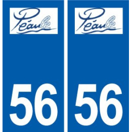56 Péaule logo autocollant plaque stickers ville