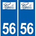 56 Péaule logo autocollant plaque stickers ville
