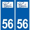 56 Péaule logo autocollant plaque stickers ville
