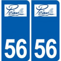 56 Péaule logo autocollant plaque stickers ville