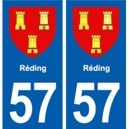 57 Réding blason autocollant plaque stickers ville
