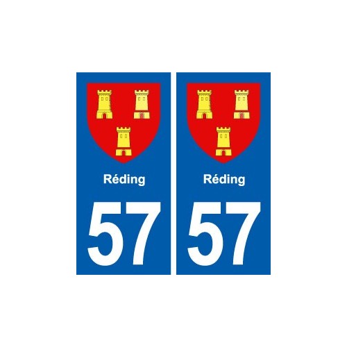 57 Réding blason autocollant plaque stickers ville