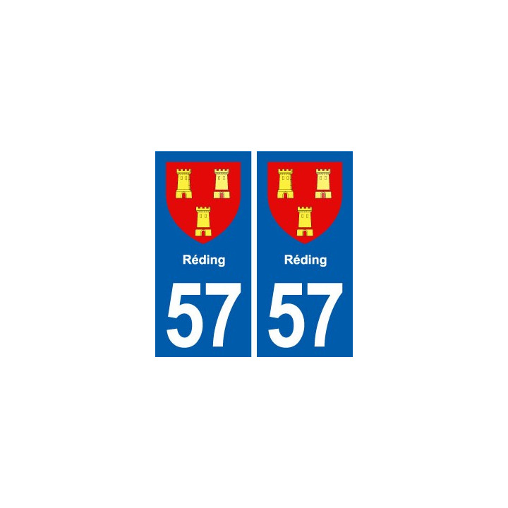 57 Réding blason autocollant plaque stickers ville