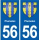 56 Plumelec blason autocollant plaque stickers ville