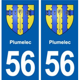 56 Plumelec blason autocollant plaque stickers ville