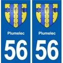 56 Plumelec blason autocollant plaque stickers ville