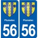 56 Plumelec blason autocollant plaque stickers ville