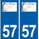 57 Rosselange logo autocollant plaque stickers ville