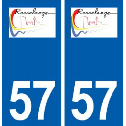 57 Rosselange logo autocollant plaque stickers ville