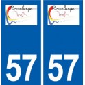 57 Rosselange logo autocollant plaque stickers ville