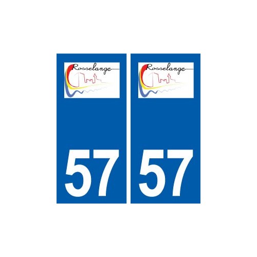 57 Rosselange logo autocollant plaque stickers ville