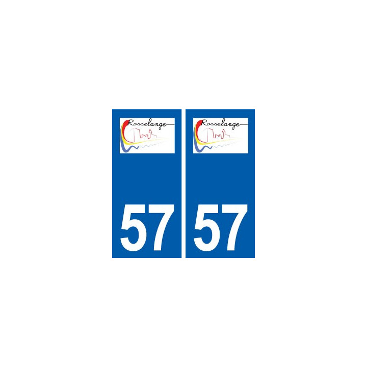 57 Rosselange logo autocollant plaque stickers ville