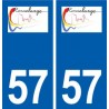 57 Rosselange logo autocollant plaque stickers ville