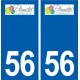 56 Plumelec logo autocollant plaque stickers ville