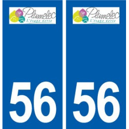56 Plumelec logo autocollant plaque stickers ville