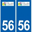 56 Plumelec logo autocollant plaque stickers ville