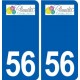 56 Plumelec logo autocollant plaque stickers ville