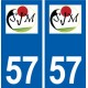 57 Saint-Julien-lès-Metz logo autocollant plaque stickers ville