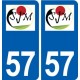 57 Saint-Julien-lès-Metz logo autocollant plaque stickers ville