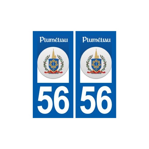 56 Pluméliau logo autocollant plaque stickers ville