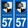 57 Saint-Julien-lès-Metz blason autocollant plaque stickers ville