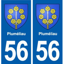 56 Pluméliau blason autocollant plaque stickers ville