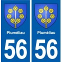 56 Pluméliau blason autocollant plaque stickers ville
