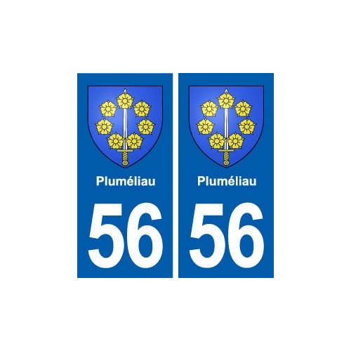 56 Pluméliau blason autocollant plaque stickers ville