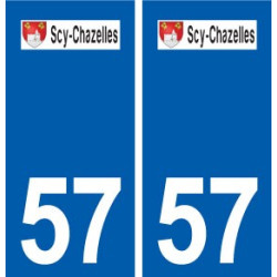 57 Scy-Chazelles logo autocollant plaque stickers ville