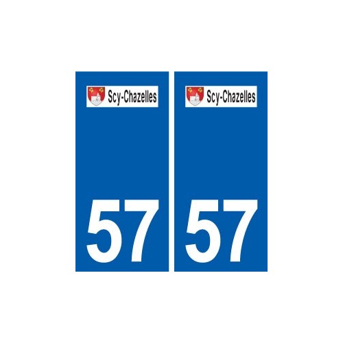 57 Scy-Chazelles logo autocollant plaque stickers ville