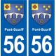 56 Pont-Scorff blason autocollant plaque stickers ville