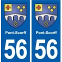 56 Pont-Scorff blason autocollant plaque stickers ville