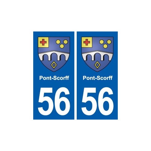 56 Pont-Scorff blason autocollant plaque stickers ville