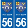 56 Pont-Scorff blason autocollant plaque stickers ville