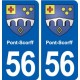 56 Pont-Scorff blason autocollant plaque stickers ville