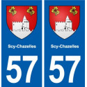 57 Scy-Chazelles blason autocollant plaque stickers ville