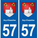 57 Scy-Chazelles blason autocollant plaque stickers ville