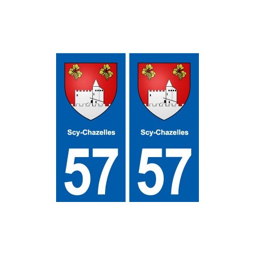57 Scy-Chazelles blason autocollant plaque stickers ville