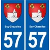 57 Scy-Chazelles blason autocollant plaque stickers ville