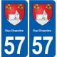 57 Scy-Chazelles blason autocollant plaque stickers ville