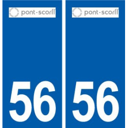 56 Pont-Scorff logo autocollant plaque stickers ville