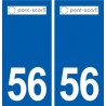 56 Pont-Scorff logo autocollant plaque stickers ville
