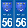 56 Port-Louis blason autocollant plaque stickers ville