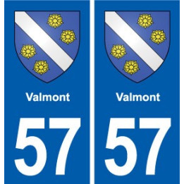 57 Valmont  blason autocollant plaque stickers ville