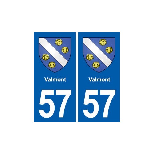 57 Valmont  blason autocollant plaque stickers ville